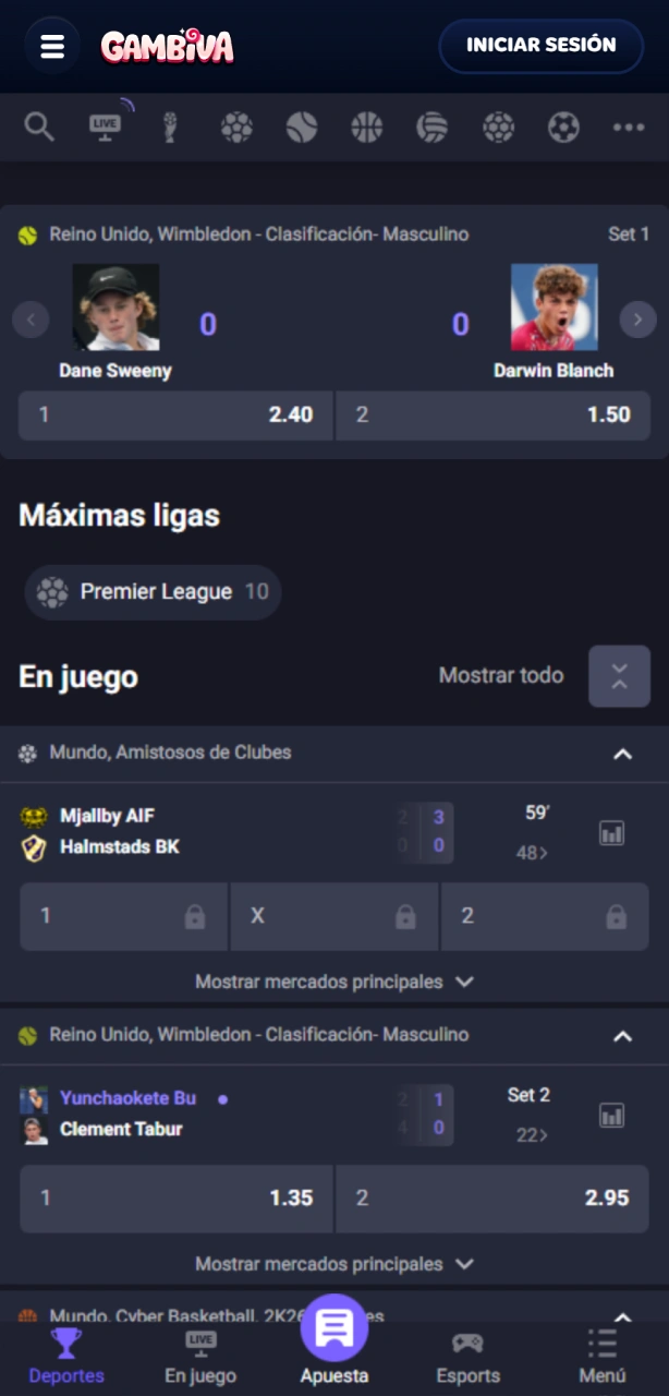 Apuesta en tus deportes favoritos utilizando la nueva Gambiva App.
