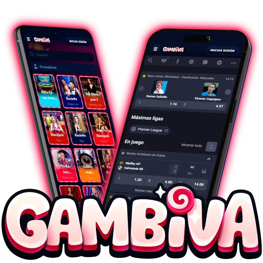 Descarga la aplicación de Gambiva para apostar desde cualquier lugar en España.
