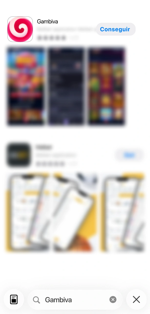 Accede a la App Store desde iOS para buscar la aplicación de Gambiva.