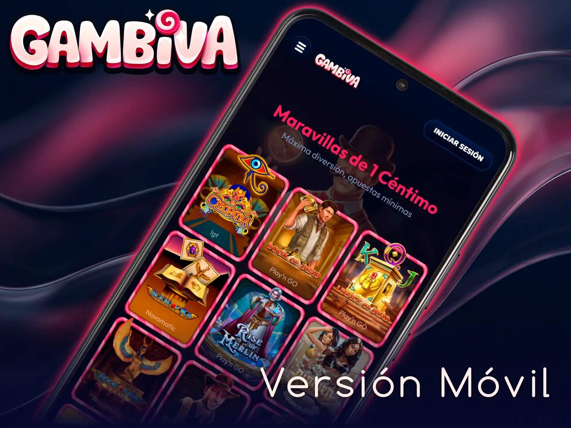 Prueba la versión móvil del sitio web de Gambiva desde tu teléfono inteligente.