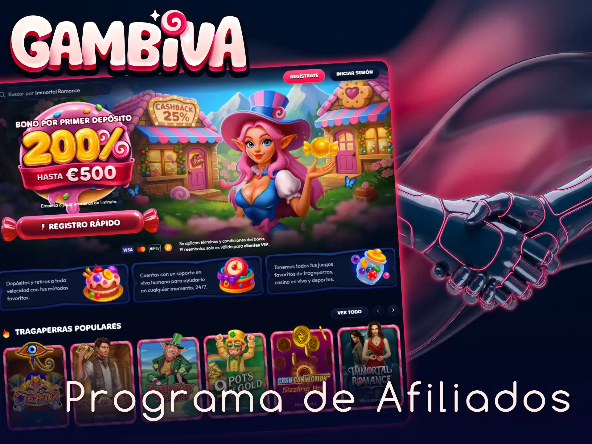 Regístrate en el rentable programa de afiliados de Gambiva ahora mismo.