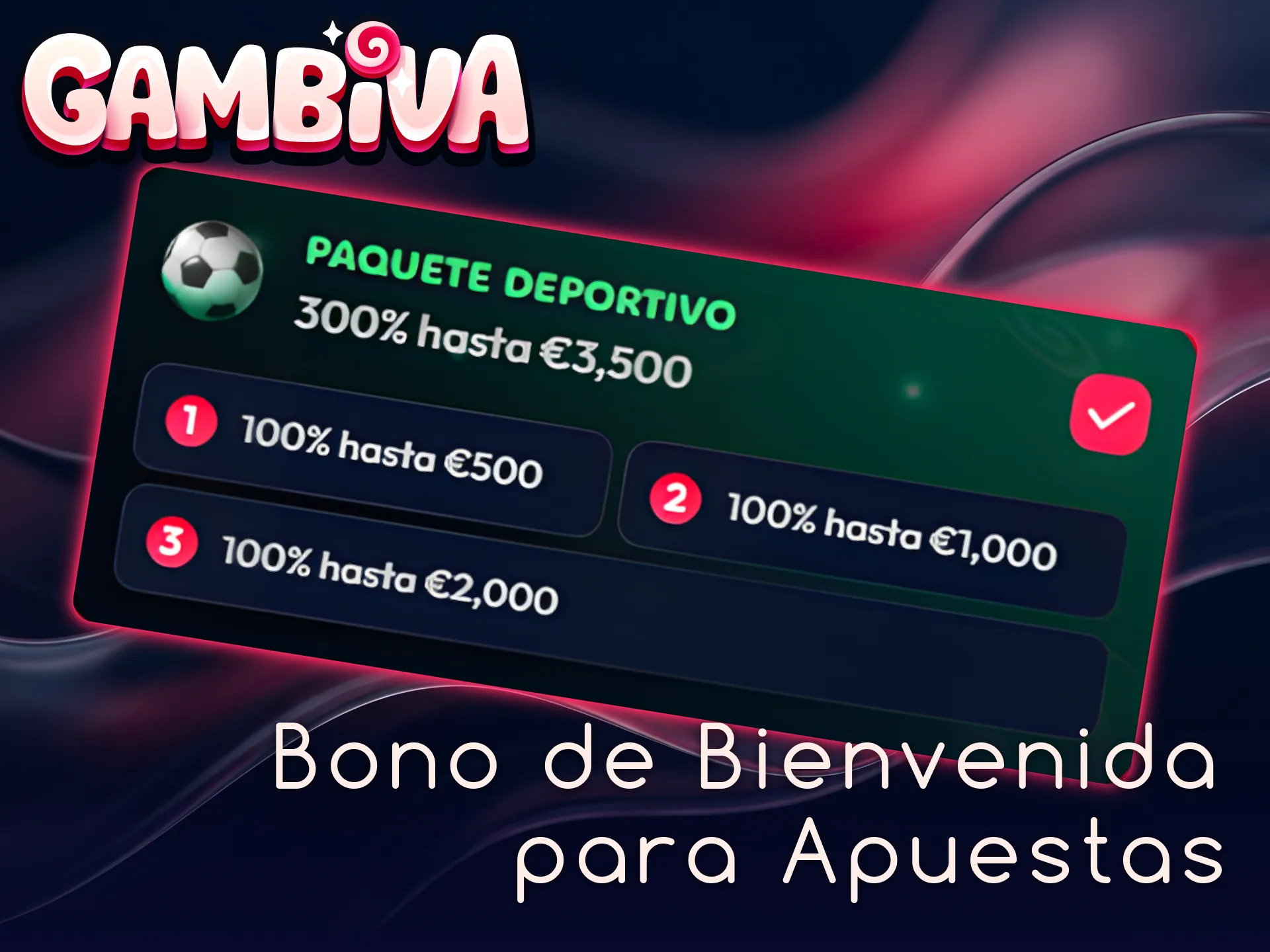 Consigue el bono de bienvenida de Gambiva para tus apuestas deportivas.