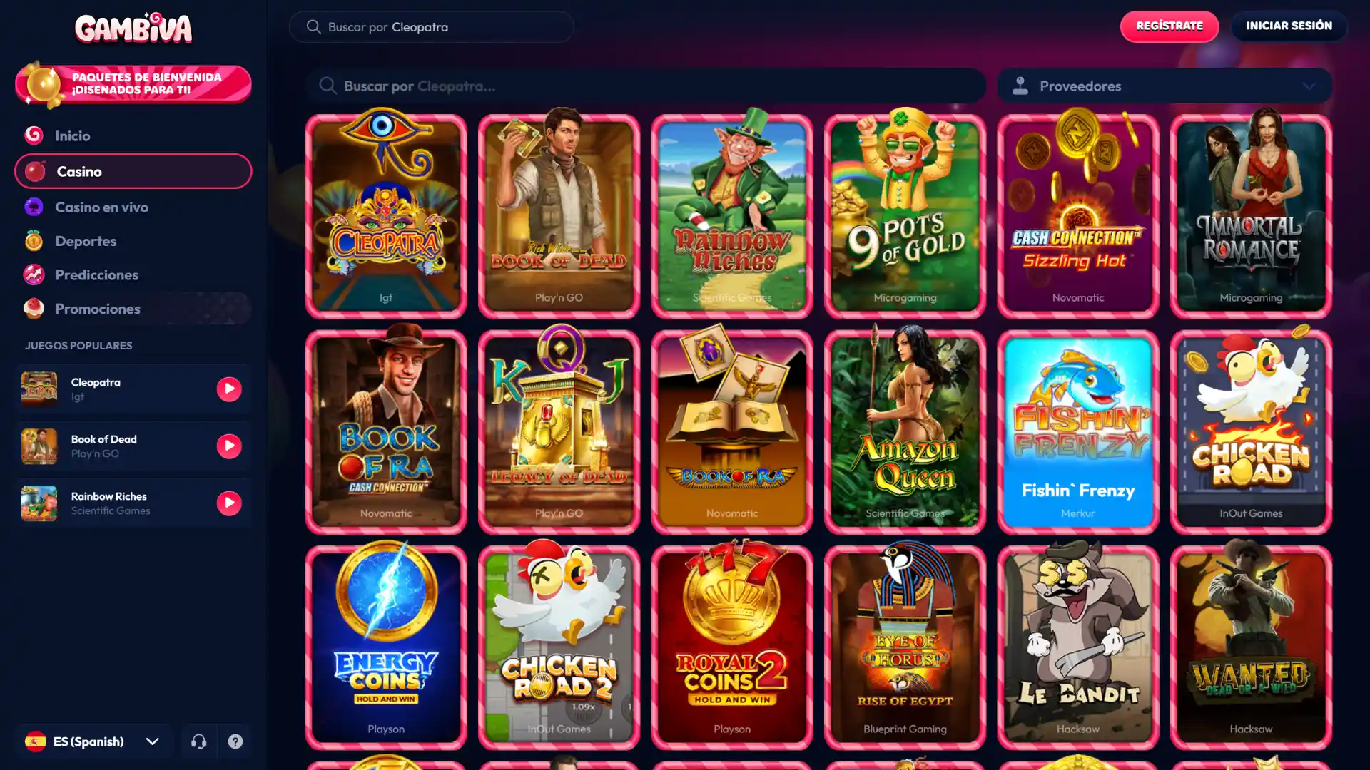 Juega en el casino en línea de Gambiva y disfruta de los mejores juegos.