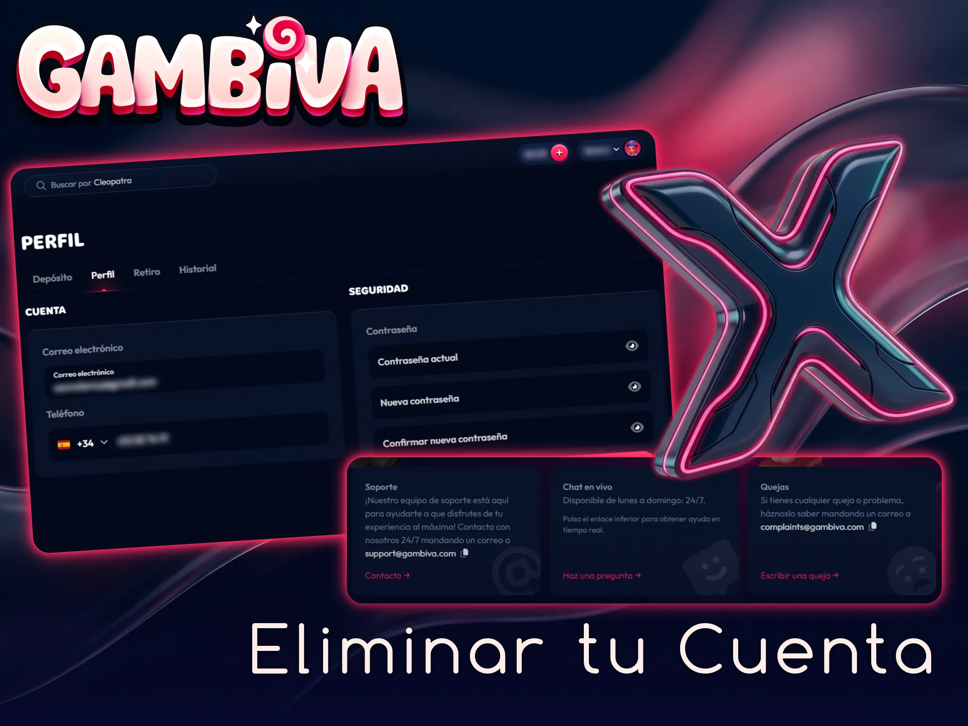 Conoce los pasos para eliminar tu cuenta en Gambiva si lo necesitas de manera segura.