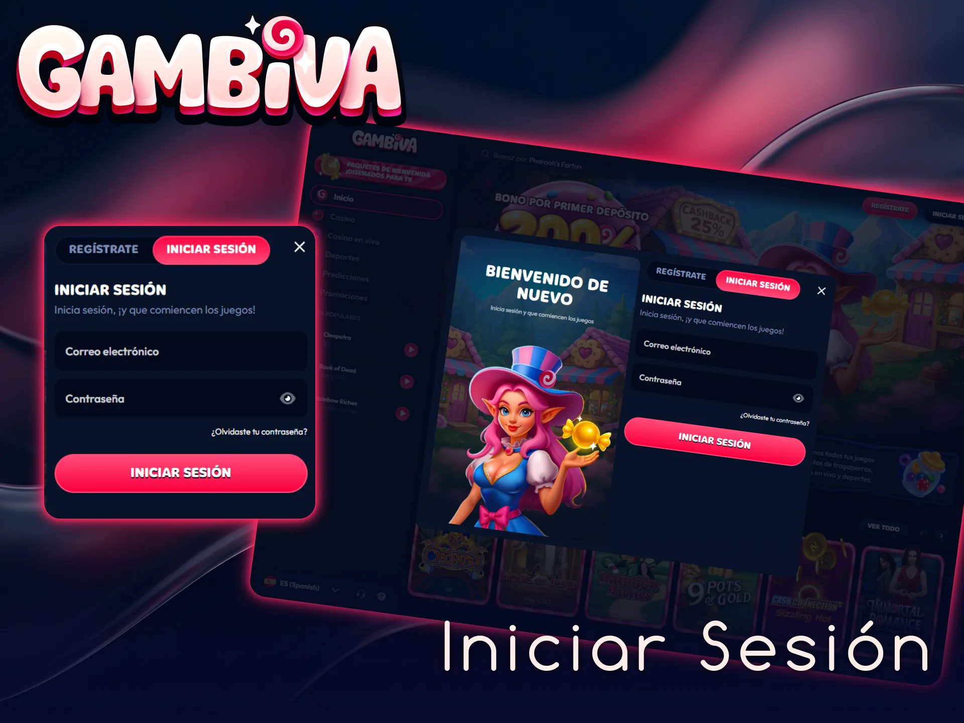 Accede rápidamente e inicia sesión en tu cuenta de Gambiva para apostar.