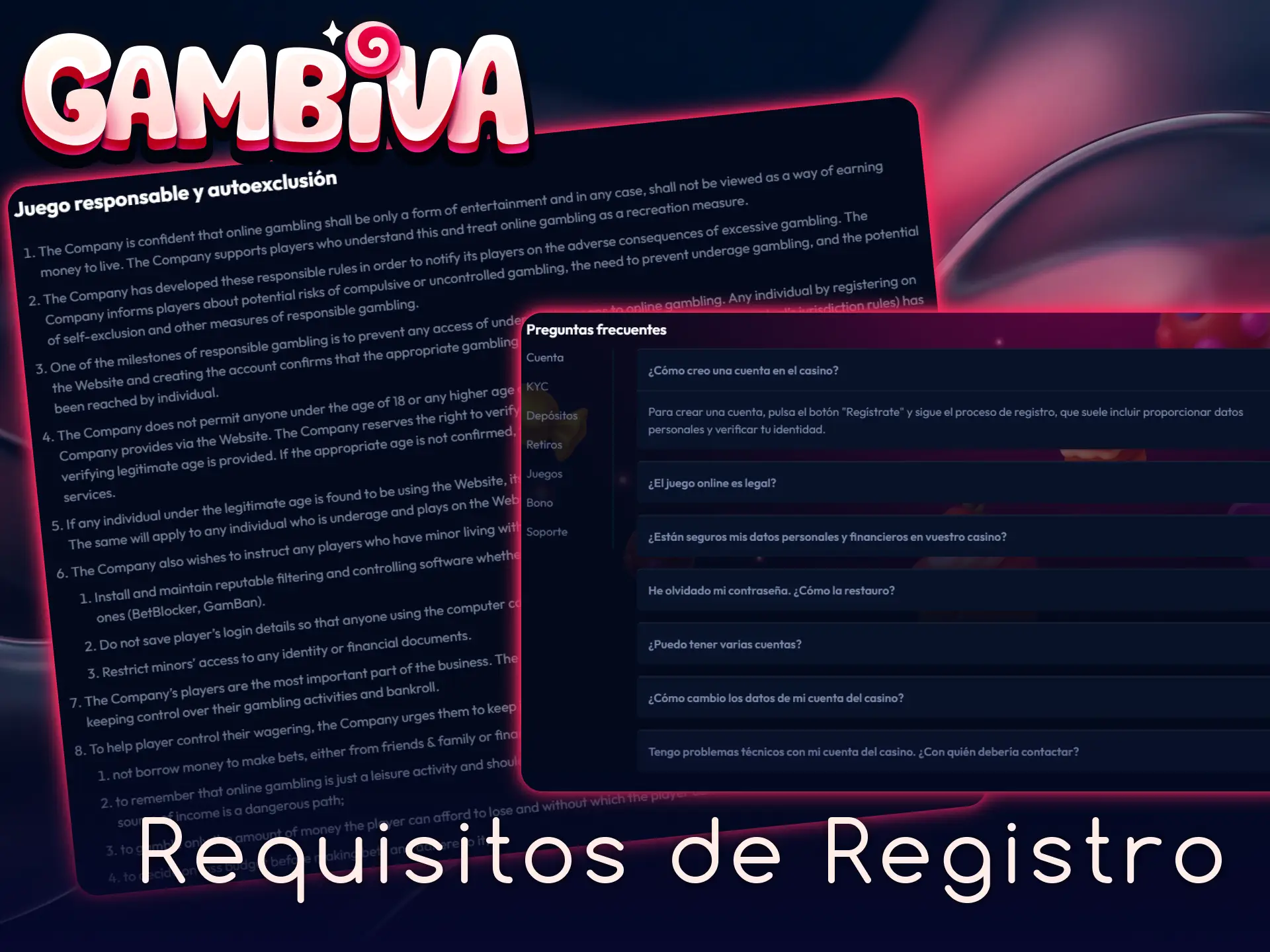 Cumple con los requisitos de registro en Gambiva para abrir tu cuenta en España.